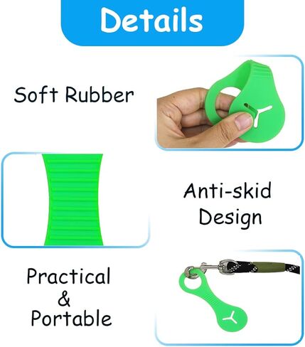 Dog Poop Bag Holder, Leash Waste Bag Holder Carrier, Hand Free 2 Pack (Black) in Saudi Arabia