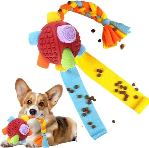 Interactive DogToys Hidden Food Puzzle Ball Encourage Natural Foraging Skills,Slow Food Training to Relieve Boredom and Stimulating.(Orange) in Saudi Arabia
