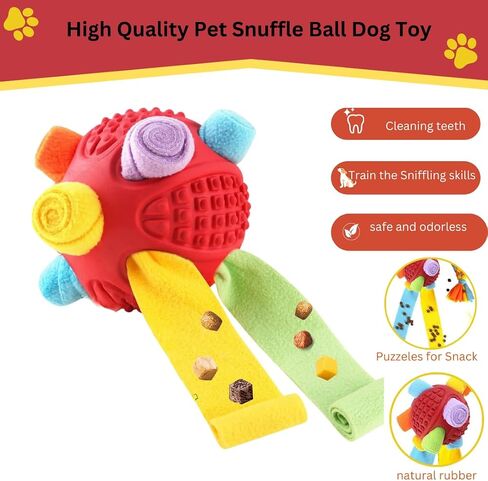 Interactive DogToys Hidden Food Puzzle Ball Encourage Natural Foraging Skills,Slow Food Training to Relieve Boredom and Stimulating.(Orange) in Saudi Arabia