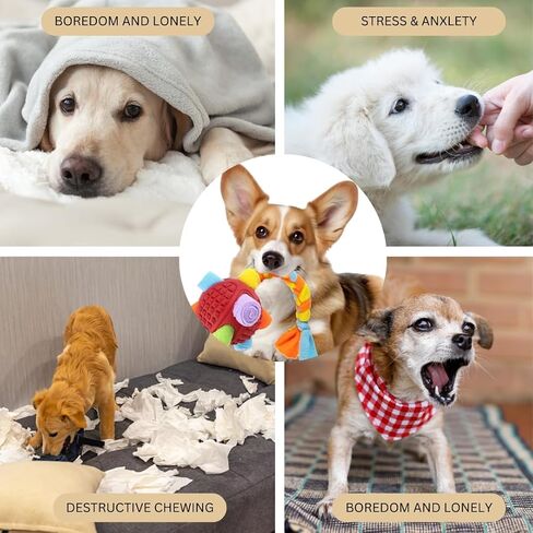 Interactive DogToys Hidden Food Puzzle Ball Encourage Natural Foraging Skills,Slow Food Training to Relieve Boredom and Stimulating.(Orange) in Saudi Arabia