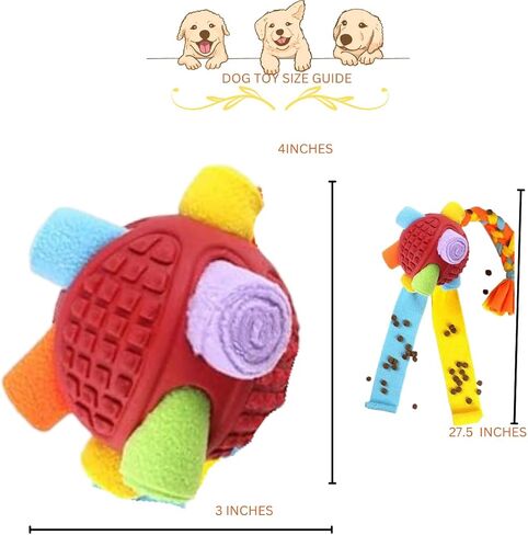Interactive DogToys Hidden Food Puzzle Ball Encourage Natural Foraging Skills,Slow Food Training to Relieve Boredom and Stimulating.(Orange) in Saudi Arabia
