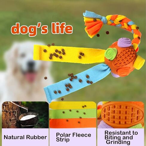 Interactive DogToys Hidden Food Puzzle Ball Encourage Natural Foraging Skills,Slow Food Training to Relieve Boredom and Stimulating.(Orange) in Saudi Arabia
