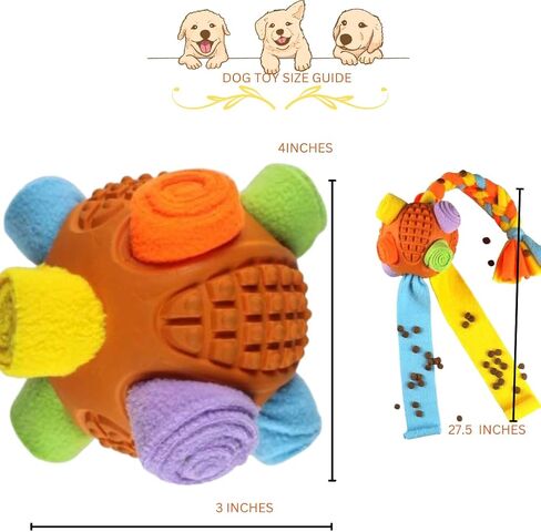 Interactive DogToys Hidden Food Puzzle Ball Encourage Natural Foraging Skills,Slow Food Training to Relieve Boredom and Stimulating.(Orange) in Saudi Arabia