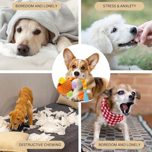 Interactive DogToys Hidden Food Puzzle Ball Encourage Natural Foraging Skills,Slow Food Training to Relieve Boredom and Stimulating.(Orange) in Saudi Arabia