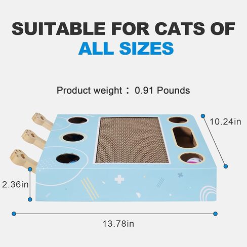 لعبة Whack A Mole Cat، خدش القطط، لوح خدش القطط 3 في 1، ألعاب القطط للقطط البالغة في الأماكن المغلقة التي تشعر بالملل، لعبة القطط التفاعلية، لعبة القطط مع وسادة خدش، عجلات القطط للقطط الداخلية in Saudi Arabia