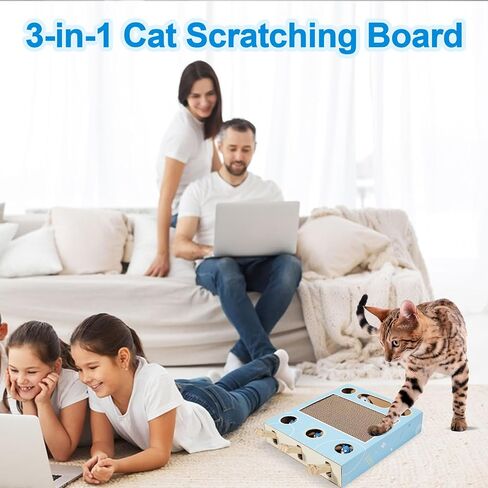 لعبة Whack A Mole Cat، خدش القطط، لوح خدش القطط 3 في 1، ألعاب القطط للقطط البالغة في الأماكن المغلقة التي تشعر بالملل، لعبة القطط التفاعلية، لعبة القطط مع وسادة خدش، عجلات القطط للقطط الداخلية in Saudi Arabia