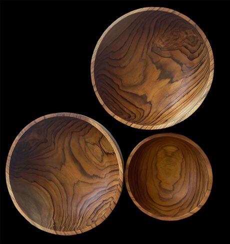 eco friendly, healthy Natural teak Wooden Bowls Hand-Carved Dip Tray Bowl Ideal for Appetizers, Dips, Sauce, Nuts, Olives, Seeds, Desserts made by Balinese artisans (open, Small) in Saudi Arabia