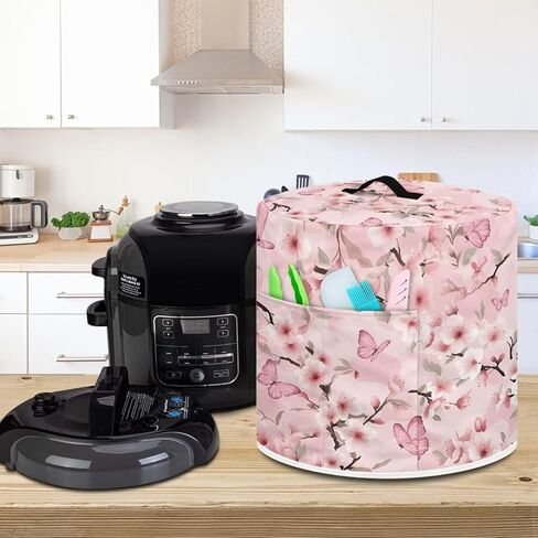 Butterfly Air Fryer Cover Pink Kitchen Appliance Covers with Handle and Side Accessory Pouch Portable Fits Most Pressure Cookers Rice Cookers Holiday Gifts in Saudi Arabia