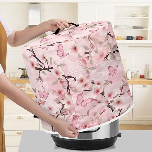 Butterfly Air Fryer Cover Pink Kitchen Appliance Covers with Handle and Side Accessory Pouch Portable Fits Most Pressure Cookers Rice Cookers Holiday Gifts in Saudi Arabia