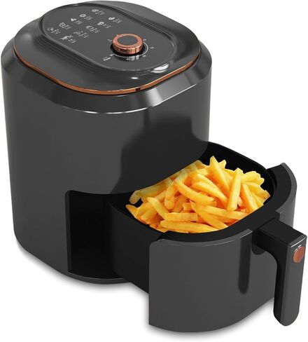 Air Fryer, 8 Quart Family Size Electric Cooker Oilless with 10 Cooking Functions, LCD Digital Touch Screen with Precise Temperature Control, Shake Reminder Function, 2000W, UL Listed (White) in Saudi Arabia