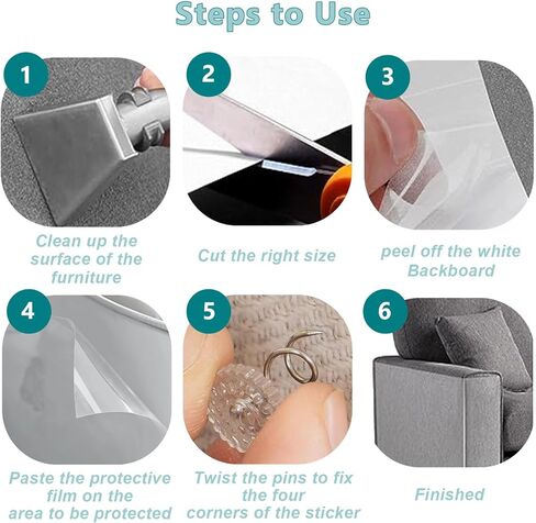 20 عبوة من واقي الأثاث المضاد للخدش للقطط، واقيات زوايا الأريكة للقطط، مانع خدش القطط الشفاف للأثاث، واقي أريكة القطط ذاتي اللصق لجدران الأبواب (17 × 12 + 17 × 6) in Kuwait