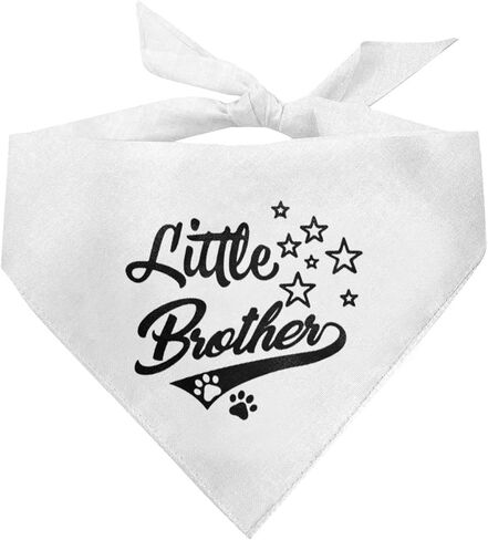 Little Brother Dog Bandana، Dog Bandana، ملحقات وشاح أبيض للكلاب الأليفة، وشاح مثلث يكشف عن جنس الكلاب الأليفة، باندانا لطيفة ومضحكة للكلاب، باندانا للكلاب الصغيرة والمتوسطة والكبيرة (C9) in Saudi Arabia