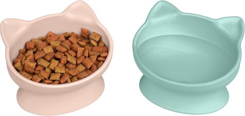 Kitty City Raised Cat Food Bowl Collection/Stress Free Pet Feeder and Waterer and Slow Feed Bowls in Saudi Arabia