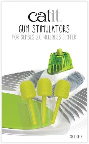 Catit Senses 2.0 Replacement Cat Gum Stimulators, 3 Pack - Replacement Part Senses 2.0 Wellness Center Cat Toy in Saudi Arabia