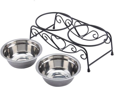 وعاء الكلب محطة تغذية الحيوانات الأليفة، أوعية الطعام والماء المصنوعة من الفولاذ المقاوم للصدأ للقطط والكلاب والجرو المزدوج والحيوانات الأليفة وطبق تغذية المياه in Kuwait