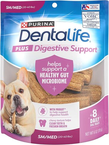 Dentalife Purina Plus Digestive Support Chicken and Pumpkin Flavor Small/Medium Dog Dental Chews - 6 oz. Pouch in Saudi Arabia