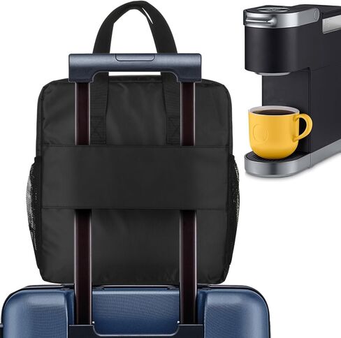 Beautyflier Coffee Maker Carrying Bag for Keurig K-Mini or K-Mini Plus, Coffee Maker Travel Bag, Single Serve Coffee Brewer Carrying Case with Multiple Pockets for K-Cup Pods, Black (Bag Only) in Saudi Arabia