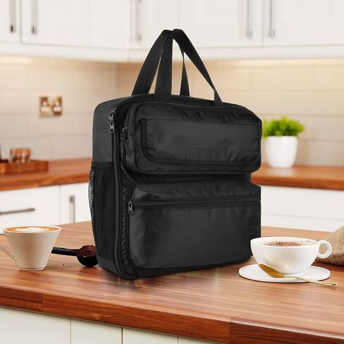 Beautyflier Coffee Maker Carrying Bag for Keurig K-Mini or K-Mini Plus, Coffee Maker Travel Bag, Single Serve Coffee Brewer Carrying Case with Multiple Pockets for K-Cup Pods, Black (Bag Only) in Saudi Arabia