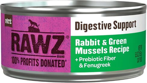Rawz DIGESTIVE SUPPORT CAT FOOD 5.5 Ounce Cans, 24 Pack (Chicken/Pork/Pumpkin) in Saudi Arabia
