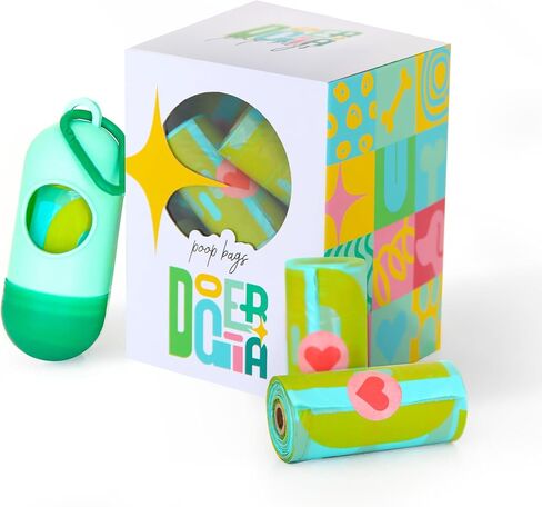 Dog Poop Bags, Lavender Scented Dog Waste Bags with Dispenser, Extra Thick Leak Proof Guarantee, Dog Waste Bag Refill Rolls, 270 Bags with Unique Designs. in Saudi Arabia