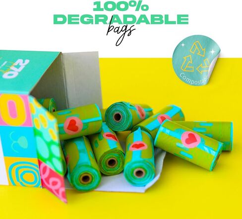 Dog Poop Bags, Lavender Scented Dog Waste Bags with Dispenser, Extra Thick Leak Proof Guarantee, Dog Waste Bag Refill Rolls, 270 Bags with Unique Designs. in Saudi Arabia