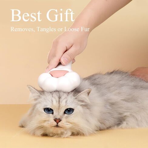 2023 فرشاة جديدة للعناية بشعر الحيوانات الأليفة للقطط أو الكلاب، نمط مخلب القطط، فرش تساقط الشعر الطويل القصير للحيوانات الأليفة، فرشاة مشط ذاتية التنظيف من Achicklead للقطط تزيل تشابك الفراء السائب (زر التحرير) in Kuwait