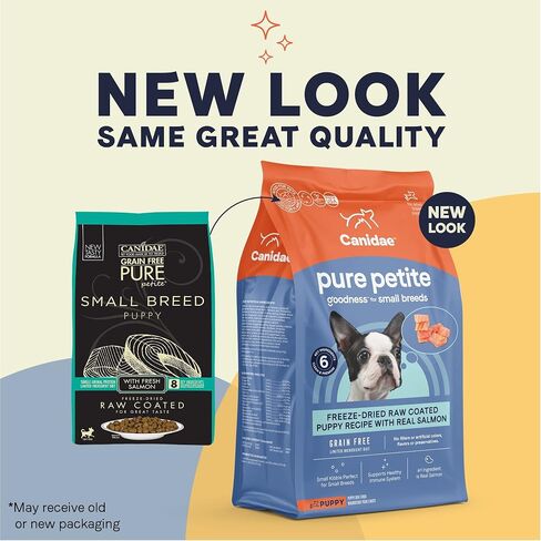 Canidae Pure Petite Premium Freeze-Dried Raw Coated Puppy Food for Small Breeds, Real Salmon Recipe, 10 lbs, Grain Free in Saudi Arabia
