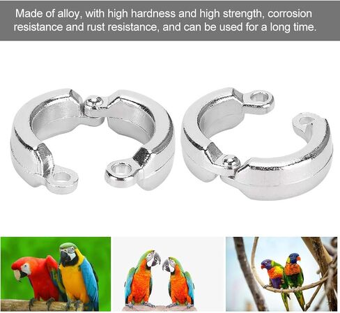 Pssopp 10Pcs Bird Foot Rings Metal Leg Outdoor Fly Training Activity Opening Clip Accessories for Small Medium Large Birds Training(#6) in Saudi Arabia