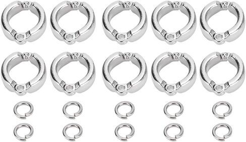 Pssopp 10Pcs Bird Foot Rings Metal Leg Outdoor Fly Training Activity Opening Clip Accessories for Small Medium Large Birds Training(#6) in Saudi Arabia