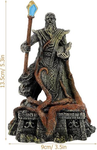 Beaupretty Poseidon Aquarium Decorations Aquarium Resin Greek Decoration God of The Sea Statue Fish Tank Decoration Rockery for Freshwater Seawater Aquarium in Saudi Arabia