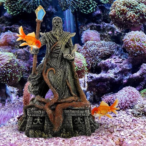 Beaupretty Poseidon Aquarium Decorations Aquarium Resin Greek Decoration God of The Sea Statue Fish Tank Decoration Rockery for Freshwater Seawater Aquarium in Saudi Arabia