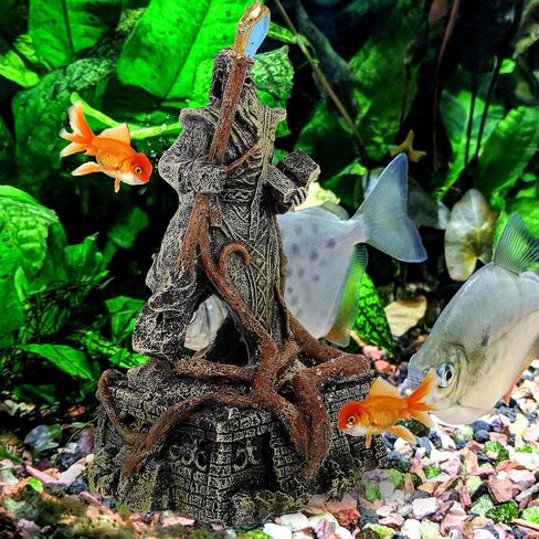 Beaupretty Poseidon Aquarium Decorations Aquarium Resin Greek Decoration God of The Sea Statue Fish Tank Decoration Rockery for Freshwater Seawater Aquarium in Saudi Arabia