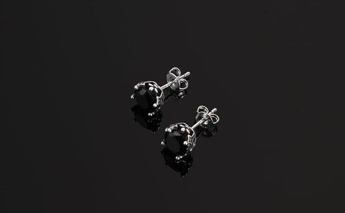 S925 أقراط سوداء هيبوالرجينيك عقيق أسود أقراط للرجال ريترو داكن أسود مكعب أقراط مرصعة بحجر الزركون للنساء العصرية in Saudi Arabia