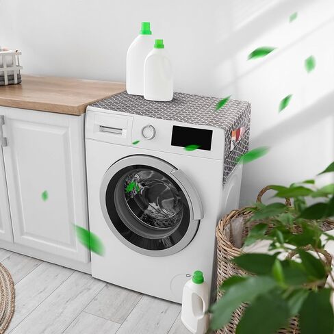 مجموعتان من غطاء الغسالة والمجفف مقاس 51.2 × 21.6 بوصة للجزء العلوي، غطاء غسالة مغناطيسي مانع للانزلاق، غطاء غسالة مضاد للانزلاق مع أكياس تخزين، غطاء مقاوم للغبار مع جيوب للغسيل in Kuwait