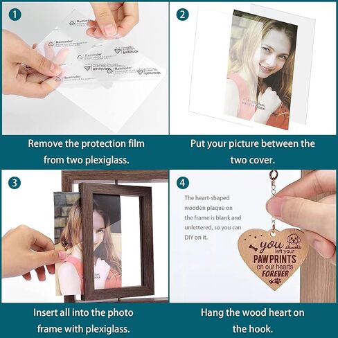 مجموعة تذكار لبصمة مخالب الكلب أو القط، إطار خشبي لصورة الحيوانات الأليفة مع زجاجة تذكارية لشعر الحيوانات الأليفة، مجموعة انطباعات مطبوعة بمخالب الحيوانات الأليفة مع 2 طين، هدية شخصية لمحبي الحيوانات الأليفة in Kuwait