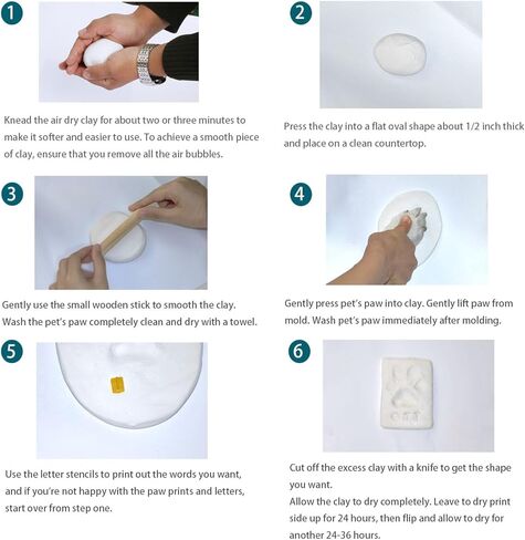 مجموعة تذكار لبصمة مخالب الكلب أو القط، إطار خشبي لصورة الحيوانات الأليفة مع زجاجة تذكارية لشعر الحيوانات الأليفة، مجموعة انطباعات مطبوعة بمخالب الحيوانات الأليفة مع 2 طين، هدية شخصية لمحبي الحيوانات الأليفة in Kuwait