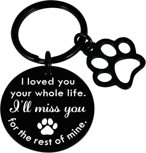 GGOJAGST Pet Memorial Gifts for Dog Dad Sympathy Gifts for Men Women Remembrance Keychain Loss of Dog Pup Puppy Pet Lover Owner Rainbow Bridge Paw Print Presents I Loved You Your Whole Life in Saudi Arabia