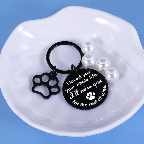 GGOJAGST Pet Memorial Gifts for Dog Dad Sympathy Gifts for Men Women Remembrance Keychain Loss of Dog Pup Puppy Pet Lover Owner Rainbow Bridge Paw Print Presents I Loved You Your Whole Life in Saudi Arabia