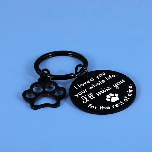 GGOJAGST Pet Memorial Gifts for Dog Dad Sympathy Gifts for Men Women Remembrance Keychain Loss of Dog Pup Puppy Pet Lover Owner Rainbow Bridge Paw Print Presents I Loved You Your Whole Life in Saudi Arabia