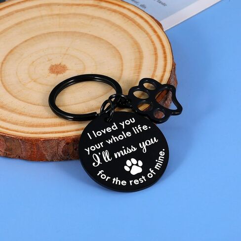 GGOJAGST Pet Memorial Gifts for Dog Dad Sympathy Gifts for Men Women Remembrance Keychain Loss of Dog Pup Puppy Pet Lover Owner Rainbow Bridge Paw Print Presents I Loved You Your Whole Life in Saudi Arabia