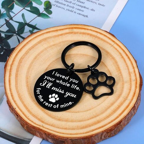 GGOJAGST Pet Memorial Gifts for Dog Dad Sympathy Gifts for Men Women Remembrance Keychain Loss of Dog Pup Puppy Pet Lover Owner Rainbow Bridge Paw Print Presents I Loved You Your Whole Life in Saudi Arabia