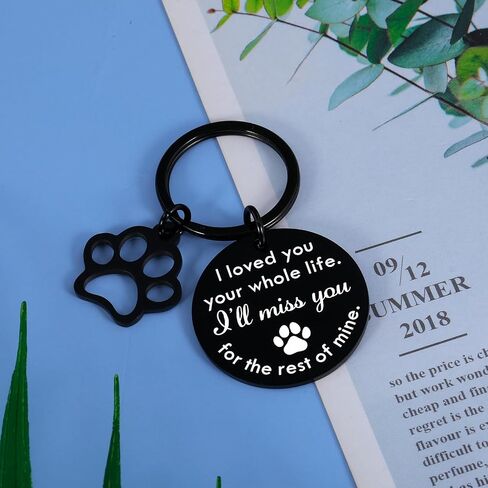 GGOJAGST Pet Memorial Gifts for Dog Dad Sympathy Gifts for Men Women Remembrance Keychain Loss of Dog Pup Puppy Pet Lover Owner Rainbow Bridge Paw Print Presents I Loved You Your Whole Life in Saudi Arabia