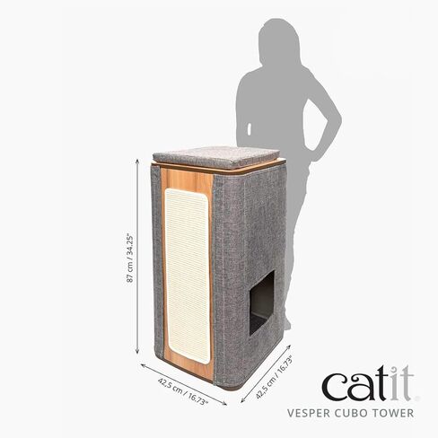 Catit Vesper Cat Tree, Cubo Cat Tower Stone, 52094 in Saudi Arabia
