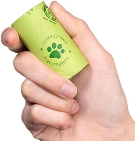 8 Rolls/120 Count, Dog waste bags 100% Eco-Friendly and Recycling Leak Proof Scented Green Waste Bags, Certified Biodegradable in Saudi Arabia