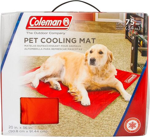 Coleman Comfort Cooling Gel Pet Pad Mat in Large 20x36, for Large Pets (Red) in Saudi Arabia