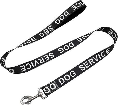 MayPaw 4FT Service Dog Leash, 1" and 1.25" Wide Nylon Dog Leash with Comfortable Neoprene Handle, Great for Medium to Extra-Large Dogs (4ft x 1", black) in Saudi Arabia