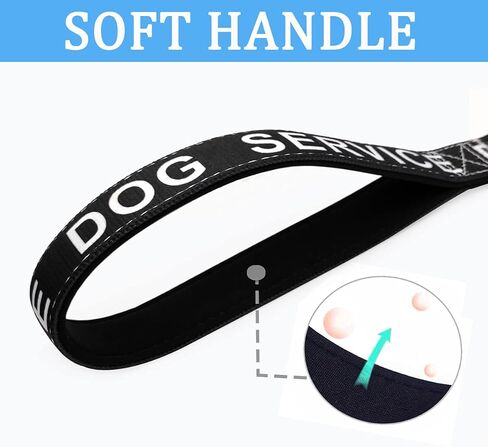 MayPaw 4FT Service Dog Leash, 1" and 1.25" Wide Nylon Dog Leash with Comfortable Neoprene Handle, Great for Medium to Extra-Large Dogs (4ft x 1", black) in Saudi Arabia