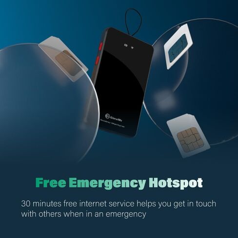 GlocalMe KeyTracker GPS Tracker للكلاب، طوق كلب GPS غير محدود النطاق مع خدمة الشبكة العالمية، متعقب الحيوانات الأليفة مع 6 تقنيات موقع لتتبع الوقت الحقيقي، مقاوم للماء وعمر بطارية طويل in Kuwait
