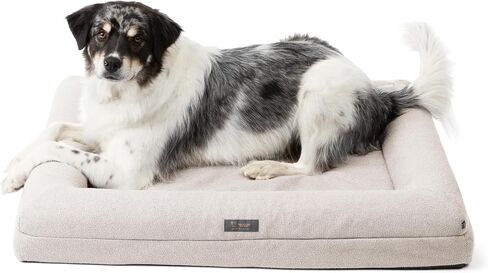 NANDOG Pet Gear Memory Foam Dog Bed - Orthopedic Plush Cushion for Comfortable Sleeping, Washable Cover - Ideal for Dogs with Joint Pain, Arthritis (Grey, Large) in Saudi Arabia