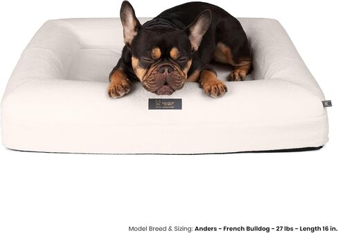 NANDOG Pet Gear Memory Foam Dog Bed - Orthopedic Plush Cushion for Comfortable Sleeping, Washable Cover - Ideal for Dogs with Joint Pain, Arthritis (Grey, Large) in Kuwait